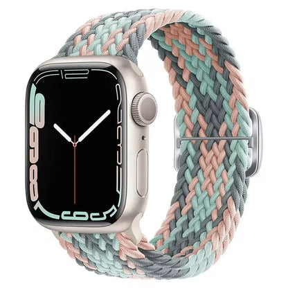Braided Solo Loop Apple Watch Ultra Band – Elastic Nylon Sport Bracelet for iWatch SE, Series 3–9 (38mm–49mm) Strap