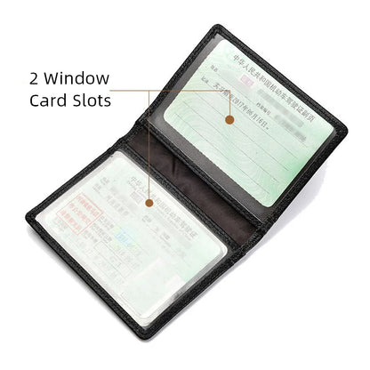 YUECIMIE Super Slim Leather Wallet – Genuine Mini Credit Card Holder, Thin Soft Purse for Men