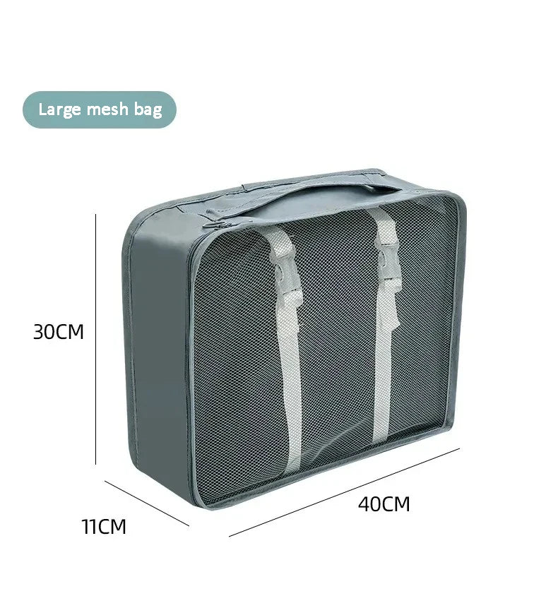 7–10 Pc Travel Organizer Storage Bags Set – Portable Packing Cubes for Suitcase, Clothes, Shoes & Luggage Tidy Pouch