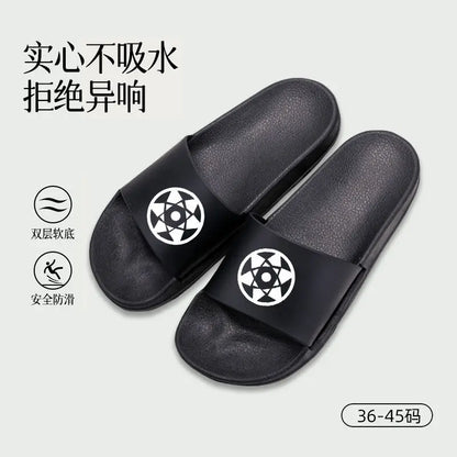 Naruto Anime Uchiha Itachi Akatsuki Slippers – Comfortable Non-Slip Indoor Home Slippers for Couples with Thick Sole