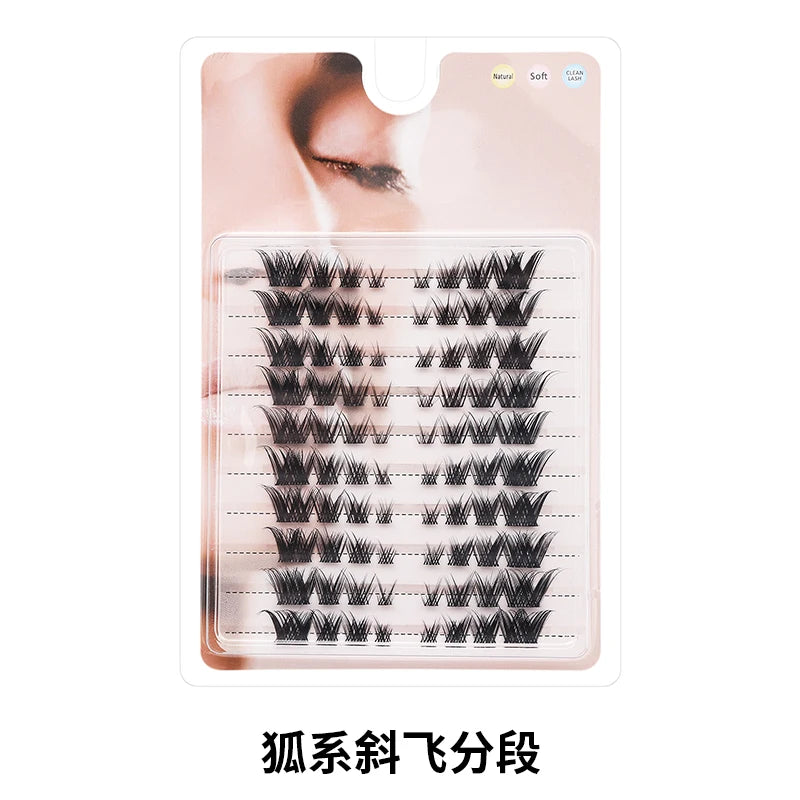 Individual Lash Extensions Kit – DIY Cluster Eyelash Book, False Lashes for Home Makeup