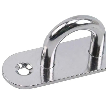 304 Marine Grade Stainless Steel Oval Eye Deck Buckle Staple Set – M5 M6 M8 Fasteners for Boat Shade Sail Mounting