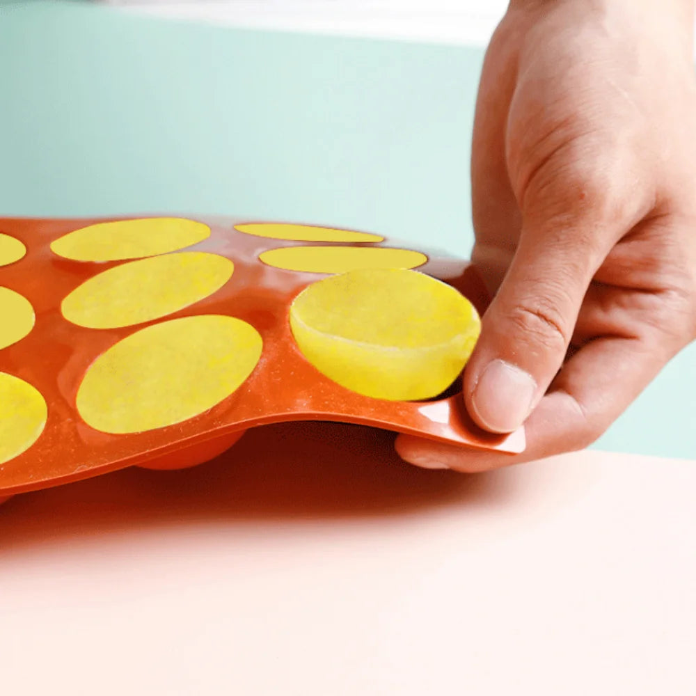 6/8/15/24-Hole Half Sphere Silicone Mold — 3D Brownie, Pudding, Mousse & Chocolate Dessert Baking Tool