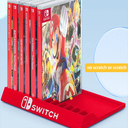 Nintendo Switch OLED Game Disc Storage Stand — Desktop Cassette Rack & Game Card Holder for NS Accessories