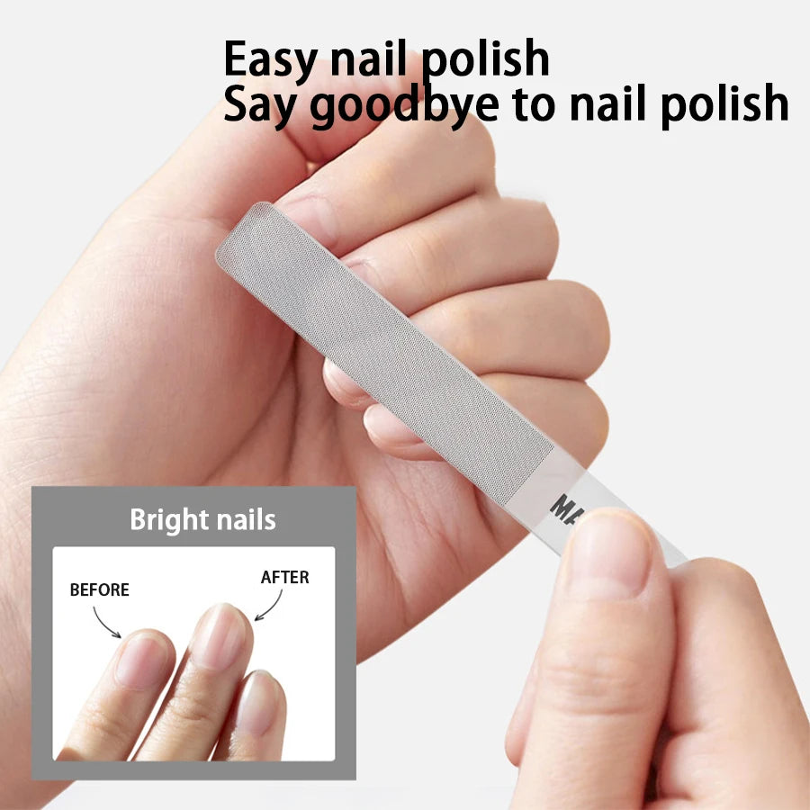 Nano Glass Nail File - Transparent Crystal Nail Polishing and Shining Tool for Smooth Nail Care