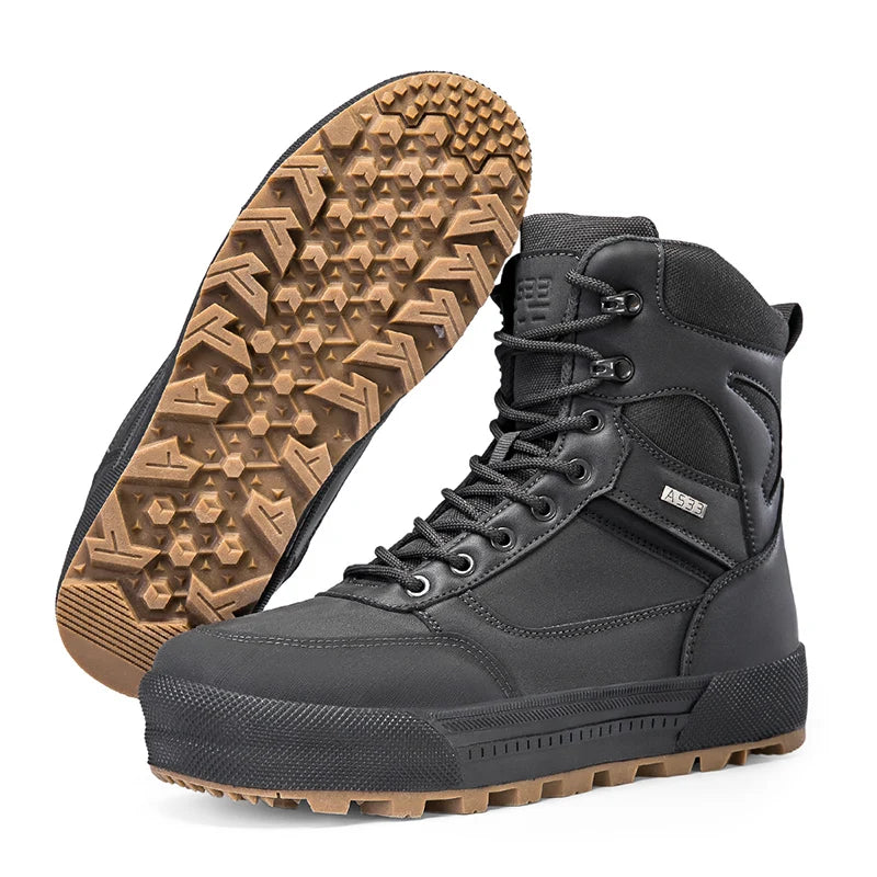 Men's Mountaineering Hiking Boots - Anti-Slip, Breathable High-Top Outdoor Training Shoes