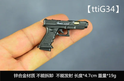 1/6 Scale Miniature Gun Set – Plastic P92, M1911, 98K, MP5K Rifles for 12" Action Figure Doll Accessories