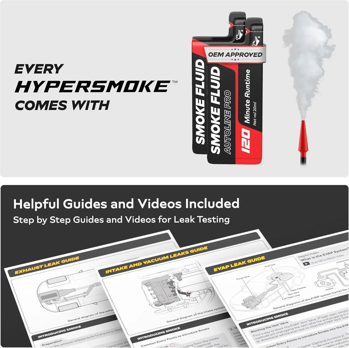 S11 AutoLine Pro HyperSmoke Automotive Smoke Machine - Adjustable Pressure EVAP & Vacuum Leak Tester