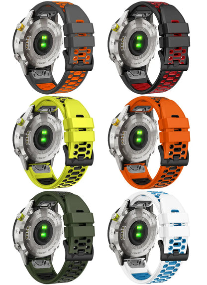 Outdoor Sports Silicone Watch Band 22mm/26mm for Garmin Fenix 5 6 7 8 Series, Tactix, Mk2, Enduro – QuickFit Replacement Strap
