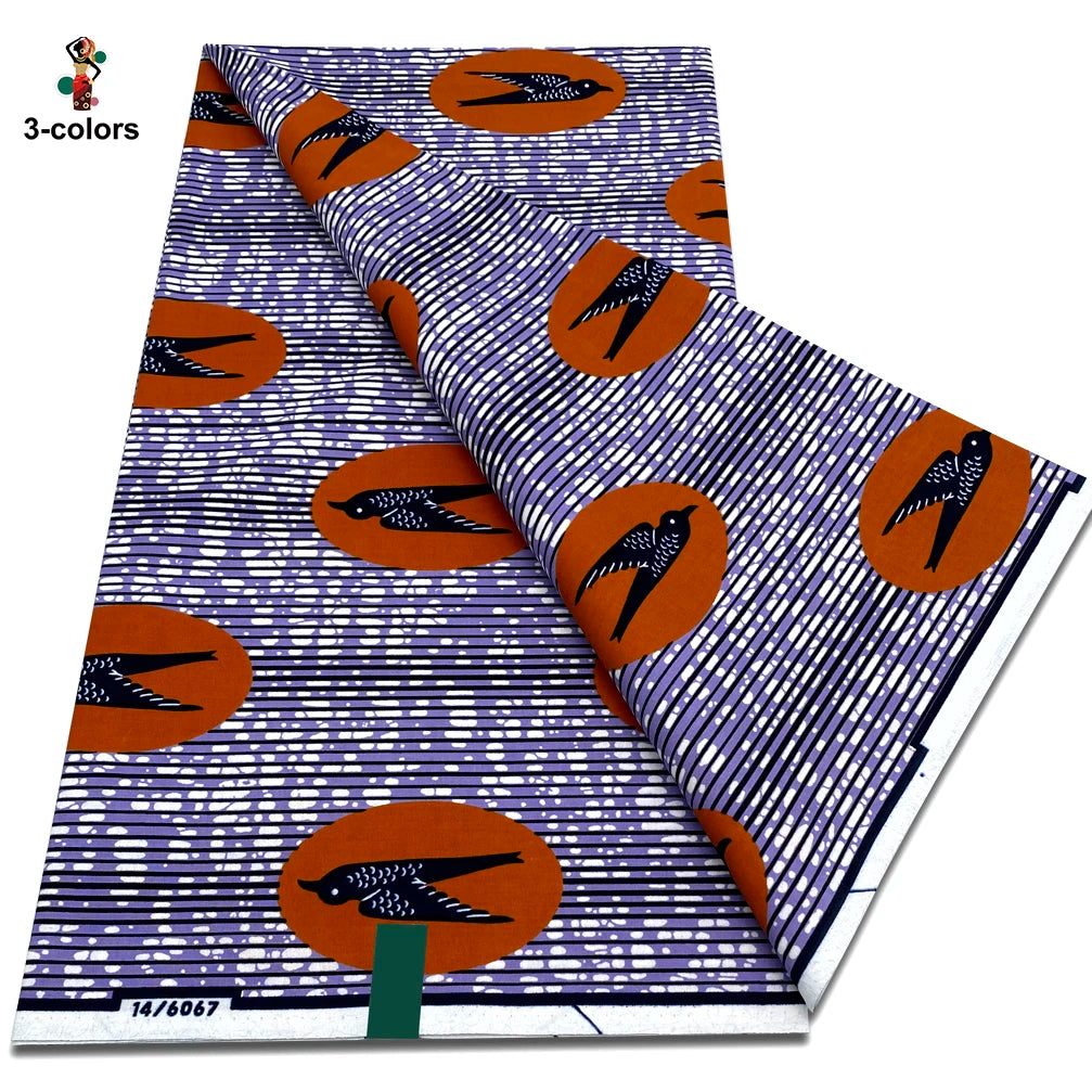 Newest African Ankara Wax Fabric - 100% Cotton Soft Dutch Hollandais Pagne Print for Dresses & Sewing