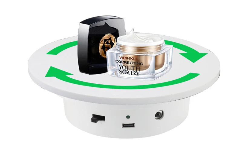 BFOLLOW 20/30/40cm Remote Control Electric Turntable – 360° Rotating Rechargeable Mirror Display Stand for Photography & Video