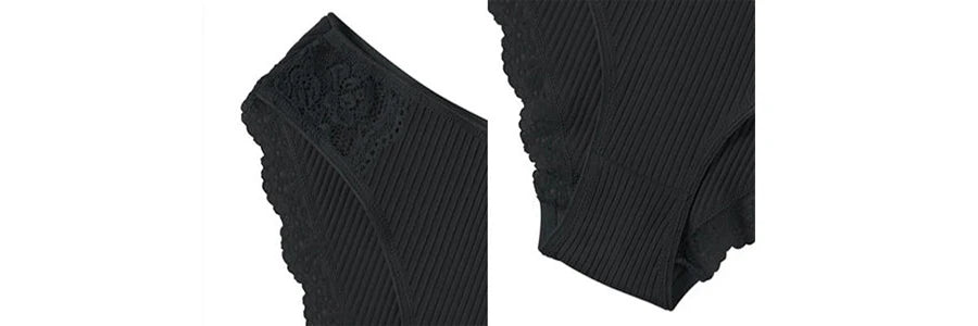 Floral Lace Cotton Women’s Panties - Comfortable Briefs, Solid Color Underwear, 3PCS/Set, Sizes M-XXL