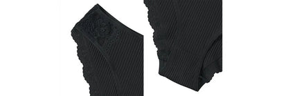 Floral Lace Cotton Women’s Panties - Comfortable Briefs, Solid Color Underwear, 3PCS/Set, Sizes M-XXL