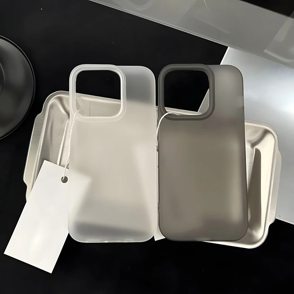 Transparent Matte Silicone iPhone Case - Soft Shockproof Cover for iPhone 11–18, Air & Pro Max Models