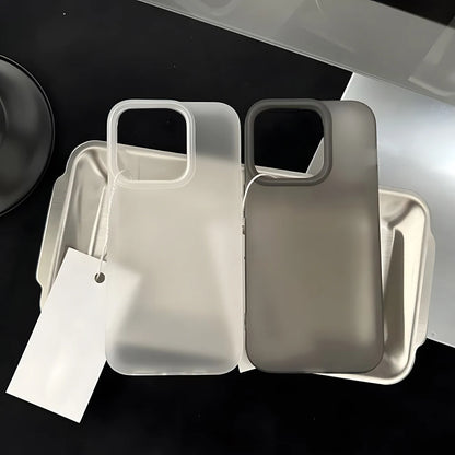 Transparent Matte Silicone iPhone Case - Soft Shockproof Cover for iPhone 11–18, Air & Pro Max Models
