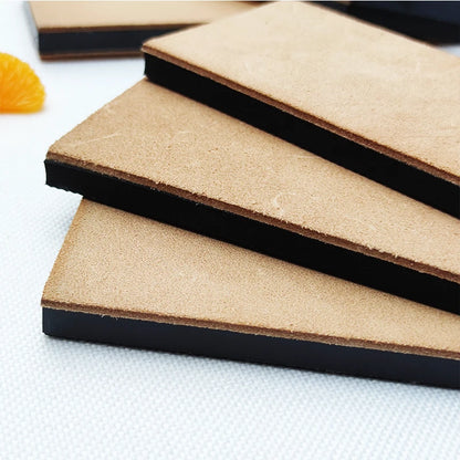 Handmade Wooden Handle Leather Sharpening Strop – Double-Sided Razor Knife Polishing & Home Sharpening Tool