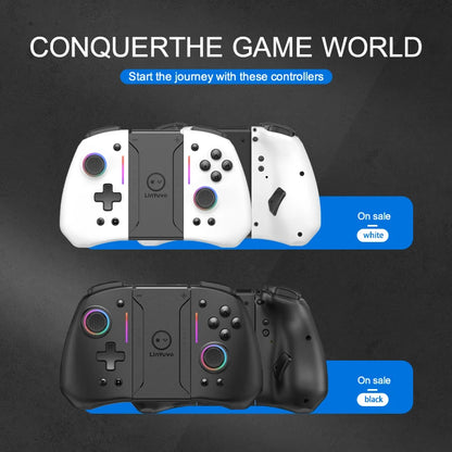 LinYuvo KS42 Meteor Light Wireless Joypad — 8-Color RGB Controller for Switch/Lite/OLED with Programmable Buttons, Turbo & Vibration