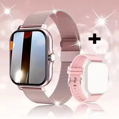 Smartwatch with Full Touch Screen — Call, Message Reminder, Music Control & Multi-Function Fitness Tracker, Compatible with iPhone & Android