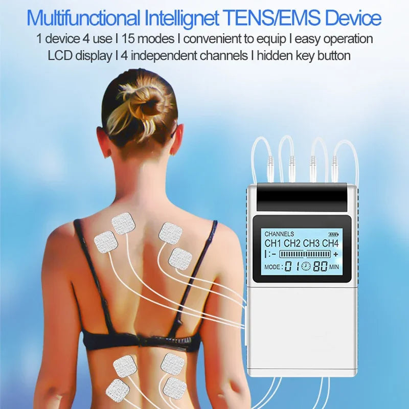 Electronic Pulse Massager | TENS & EMS Muscle Stimulator for Physiotherapy & Home Care