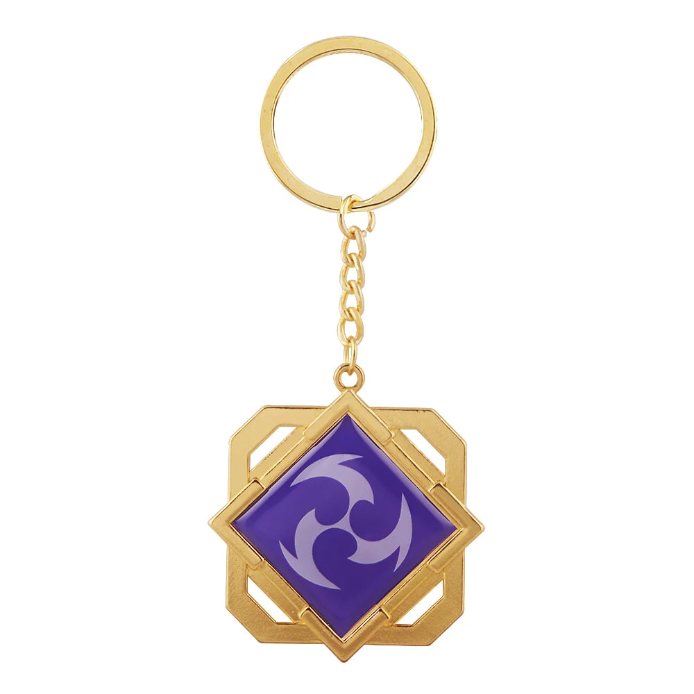 Genshin Impact Venti Eye Keychain 1:1 – Luminous Anime Cosplay Key Ring Backpack Pendant Gaming Accessories Gift