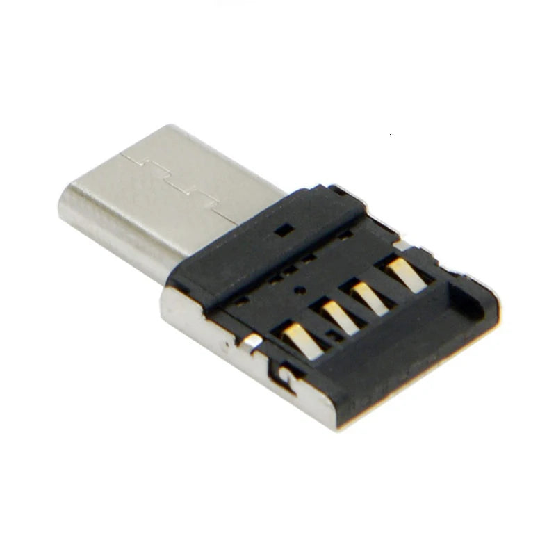 1-10PCS OTG Micro USB to Type-C Adapter – USB-C Male to USB 2.0 Female Data Connector for MacBook, Samsung, Xiaomi, Huawei, Android Phones
