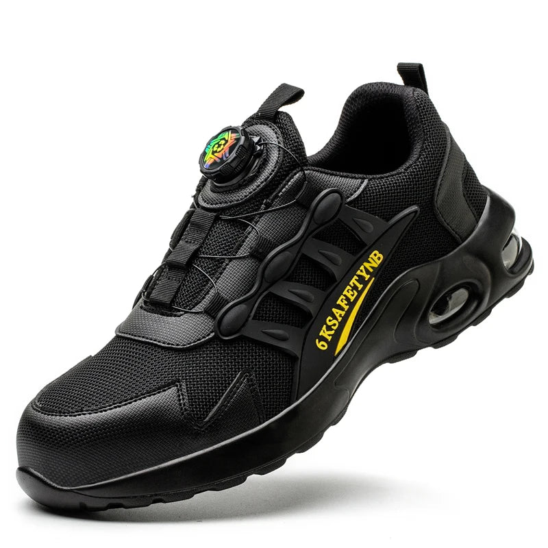 Men’s Safety Work Boots – Indestructible Steel Toe Sneakers, Anti-Smash & Anti-Puncture Tactical Shoes