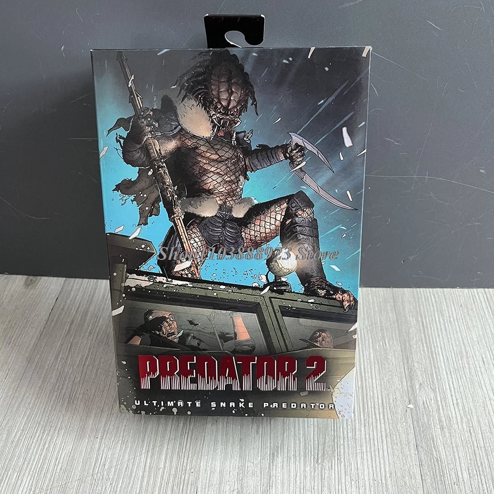 NECA Predator Figure — Ultimate Shaman Elder Armored Jungle Hunter with Snake Vision, Alien Model Toy Gift
