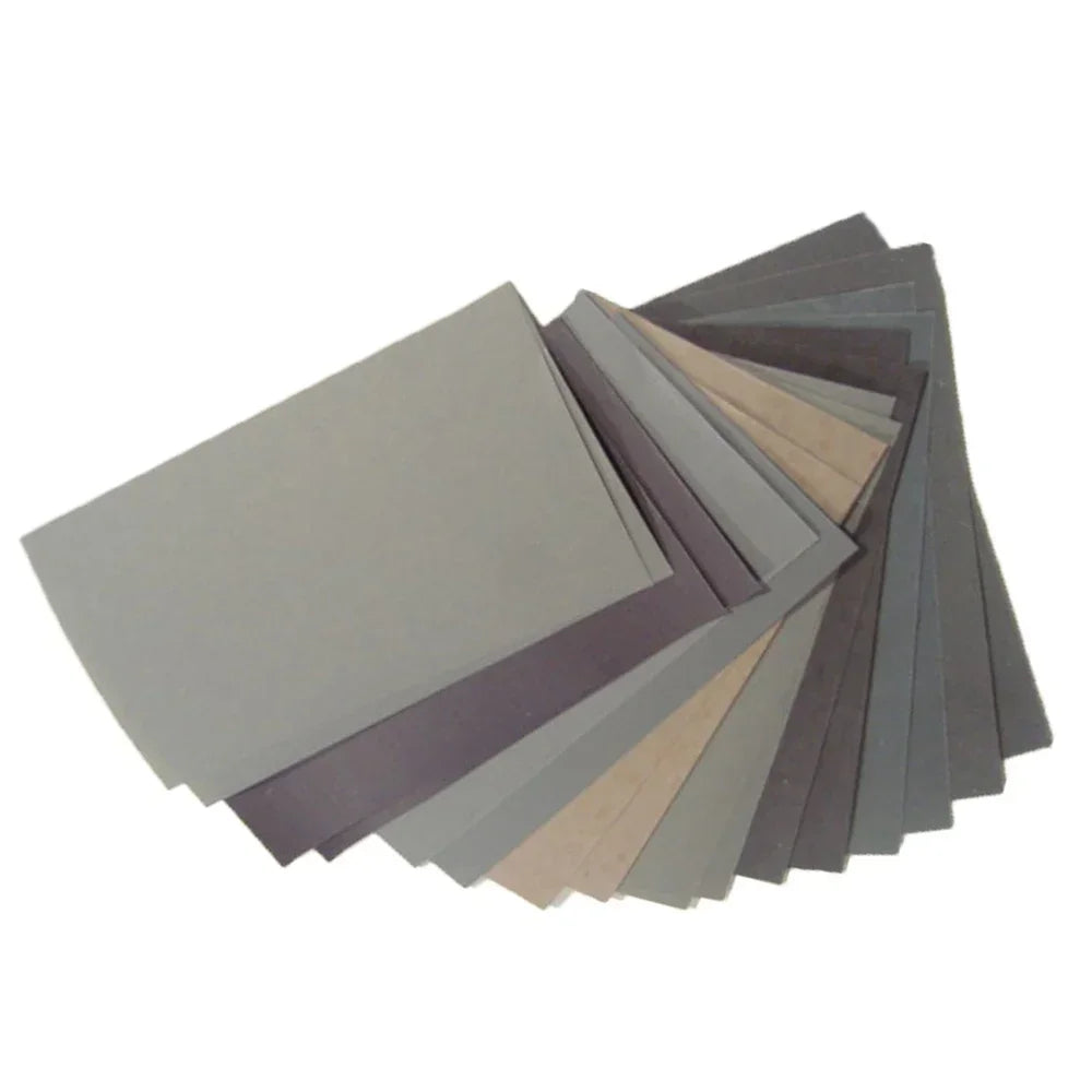 15PCS Sandpaper Set - 400-3000 Grit Wet & Dry Sanding Paper for Polishing, Smoothing & DIY Projects