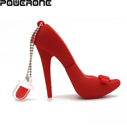 High-Heeled Shoes USB Flash Drive – 16GB/32GB/64GB/128GB Creative Handbag Memory Stick for Women
