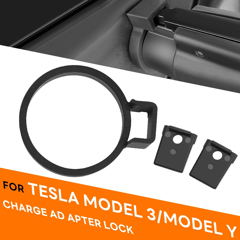EV Charge Adapter Lock for Type1 J1772 to Tesla Model X/Y/3 (2021-2023) – Safety Protection & Charging Accessory