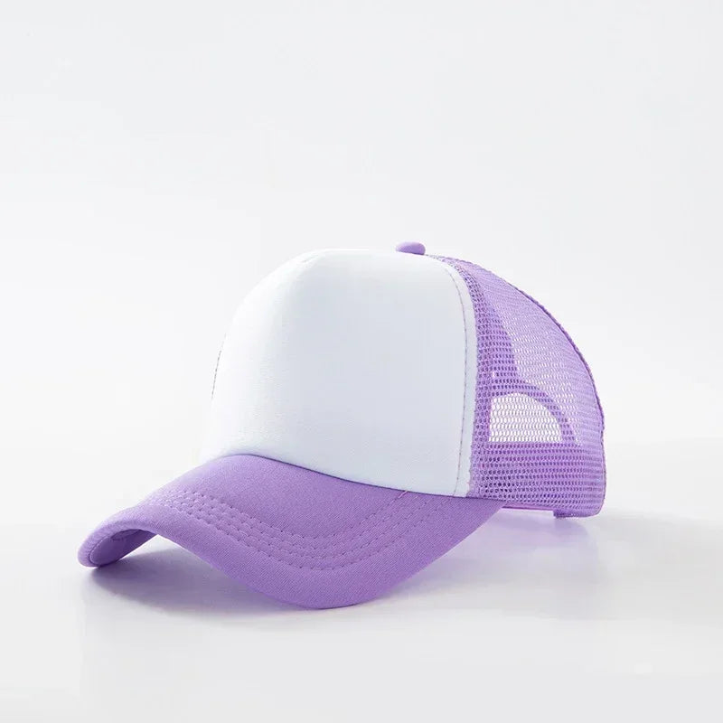 Custom Logo Trucker Hat - Adjustable Polyester Mesh Baseball Cap for Men & Women
