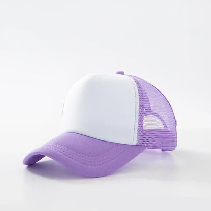 Custom Logo Trucker Hat - Adjustable Polyester Mesh Baseball Cap for Men & Women