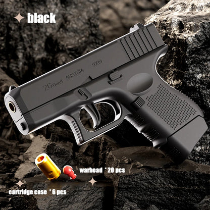 Mini G26 Pocket Toy Gun with Continuous Shell Ejection – Soft Bullet Blaster Airsoft Model Pistol with Blowback Action, Educational Shooting Toy