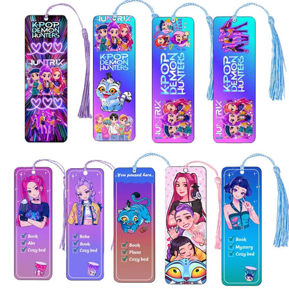 KPop Demon Hunters Huntrix Cartoon Bookmarks – Cute Anime Stationery for Fans & Students