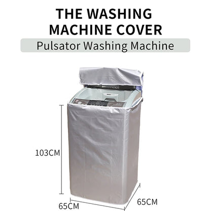 Waterproof Polyester Washing Machine Cover – Dustproof Top Load Dryer Protector with Sunproof Silver Coating