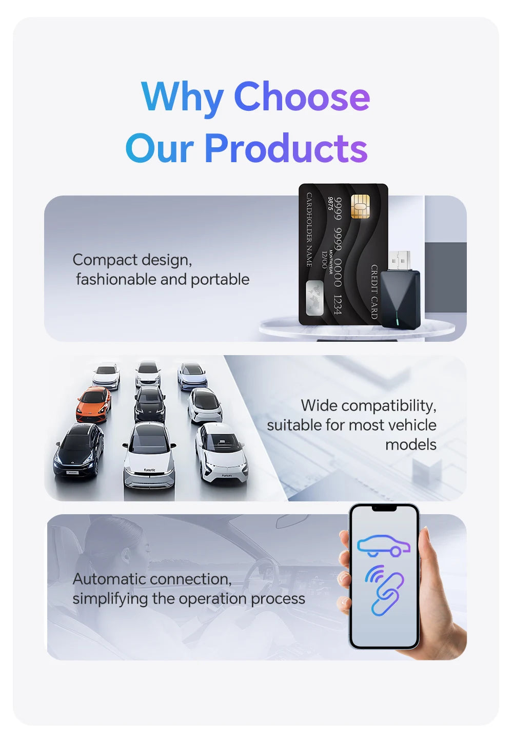 NEW Mini 2 in 1 Wireless CarPlay & Android Auto Adapter – Smart Bluetooth WiFi Dongle, Fast Connect, Plug & Play