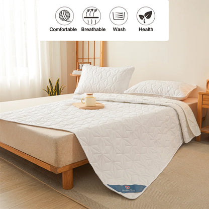 Waterproof Mattress Protector — Breathable, Noiseless Cover Pad with 4 Elastic Corners, Fits Up to 40cm Deep