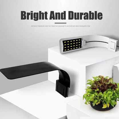 Super Slim LED Aquarium Grow Light: 5W/10W/15W Waterproof Clip-on Lamp for Fish Tank - Lighting Plants Aquatic Plant Lighting