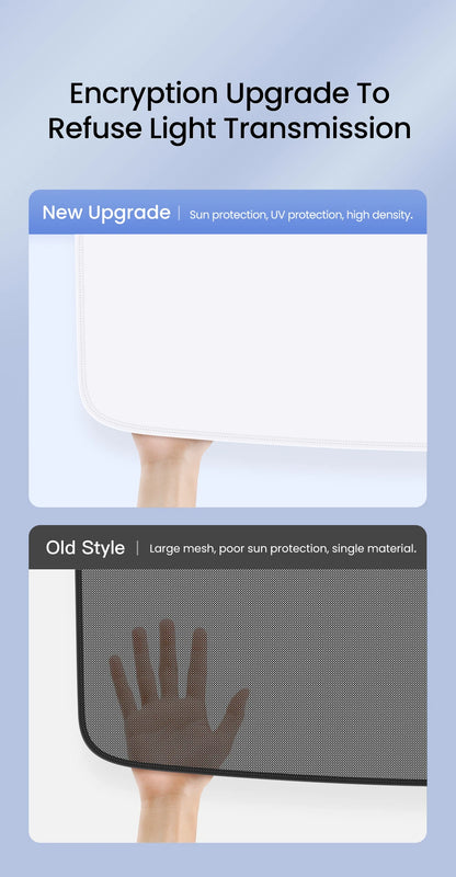 YZ Sun Visor Upgrade for Tesla Model 3 & Y Highland 2021-2024 – Ice Cloth Buckle Sunshade for Glass Roof & Skylight