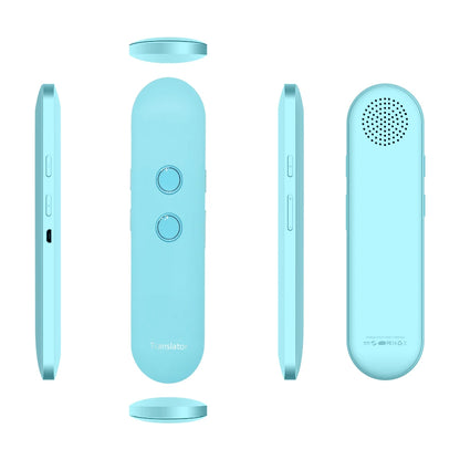 2024 T4 Portable Wireless Smart Translator - Two-Way Instant Voice Translation in 40 Languages, Bluetooth Multi-Language App