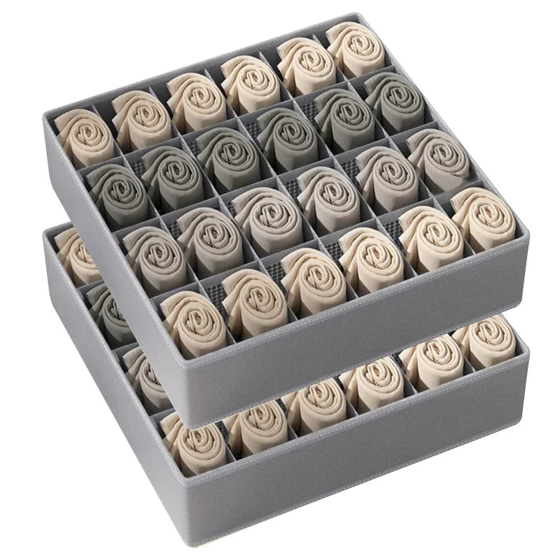 Underwear & Clothing Organizer Storage Box – Sports Bra, Socks & Panties Drawer Divider for Wardrobe & Cabinet Organization
