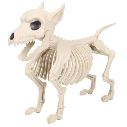 Halloween Little Wolf Skeleton Decoration – Creative Animal Skeleton Ornament for Indoor Outdoor Home & Garden Decor