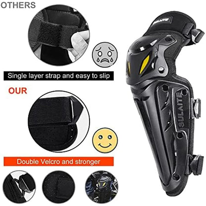 Motocross Knee Pads Protection Gear - Motorcycle Knee and Elbow Guards for Off Road Racing MTB Riding Safety