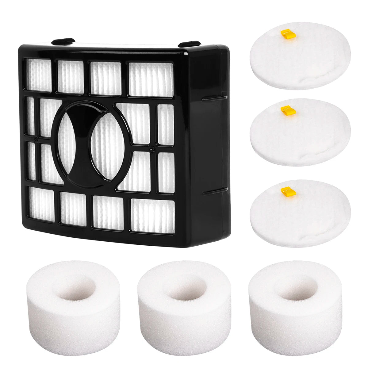 Vacuum Cleaner Foam & HEPA Filters - Replacement Filters for Shark NV350, NV600, NV650 & More