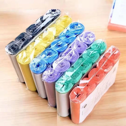 5 Rolls Household Disposable Trash Bags – Small Kitchen Garbage Pouch Bags for Cleaning, Storage & Waste Disposal