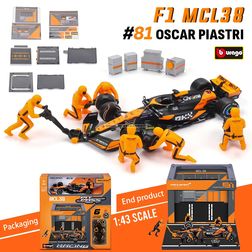 Bburago 1:43 2024 F1 Ferrari SF24 & RB20 Alloy Die-Cast Car Model – Luxury DIY Toy Series