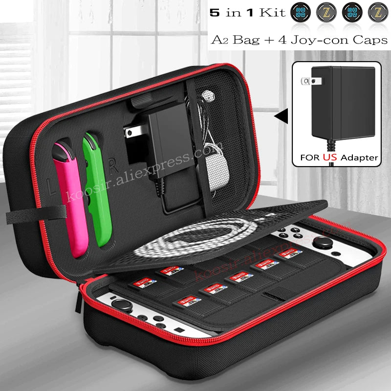 Nintendo Switch OLED Large Storage Bag — Portable Carrying Case, Anti-Scratch Oxford Cloth Travel Bag