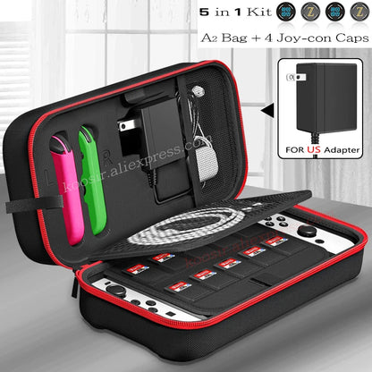 Nintendo Switch OLED Large Storage Bag — Portable Carrying Case, Anti-Scratch Oxford Cloth Travel Bag