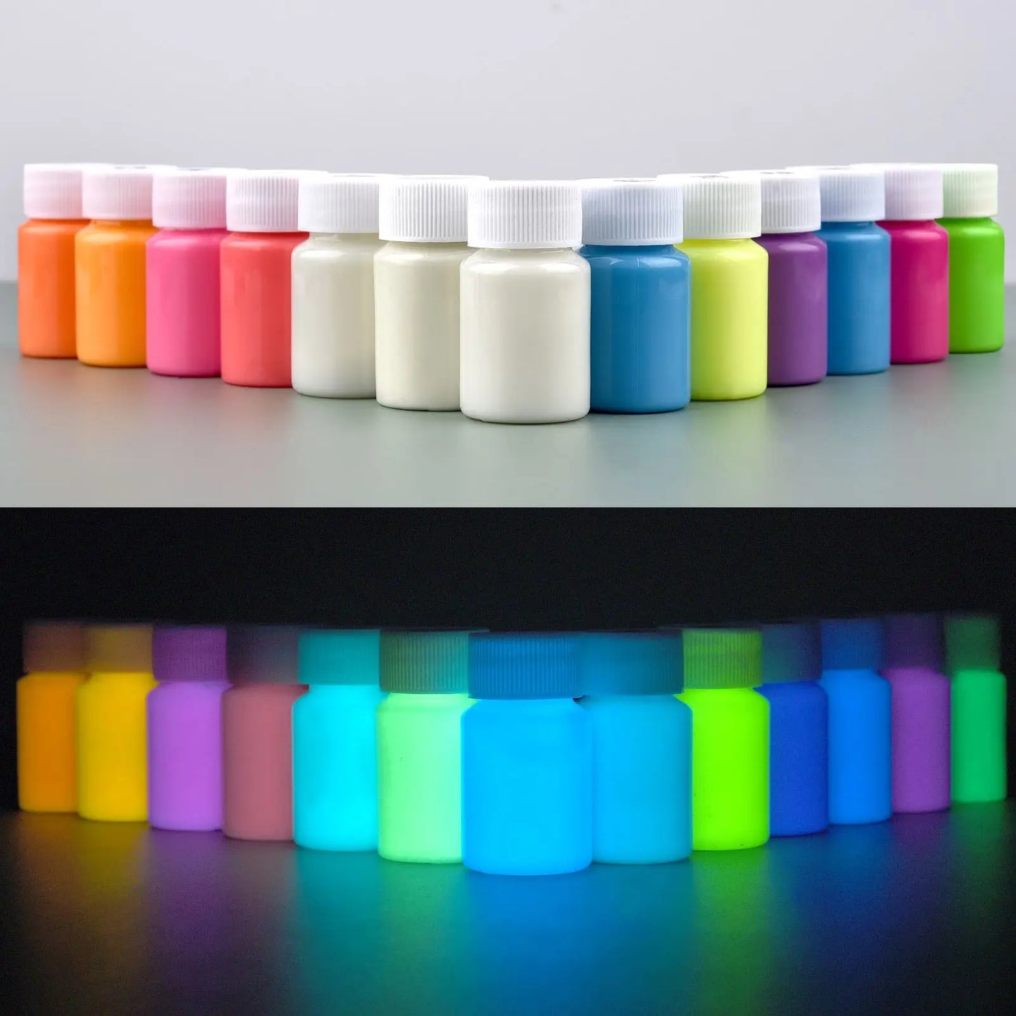 20/30g Fluorescent Luminous Pigment - Long-Lasting Glow-in-the-Dark Acrylic Paints for Artwork & Party Supplies