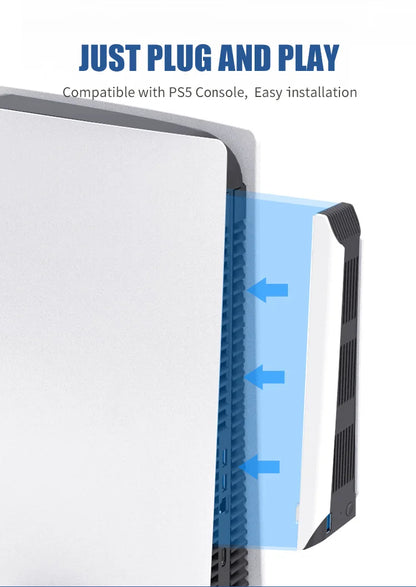 REMANK PS5/PS5 Slim Cooling Fan System – LED Light Cooling for Disc & Digital Console